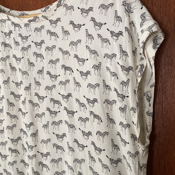 H&M Tops - H & M sleeveless zebra pattern shirt